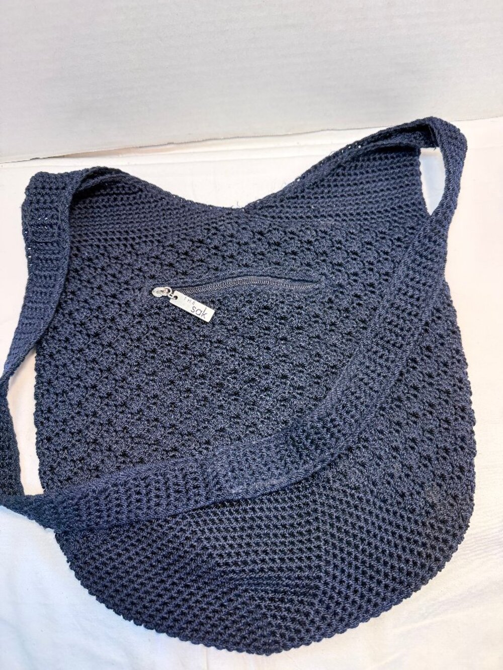 Navy Blue Crochet The Sak Hobo Bag